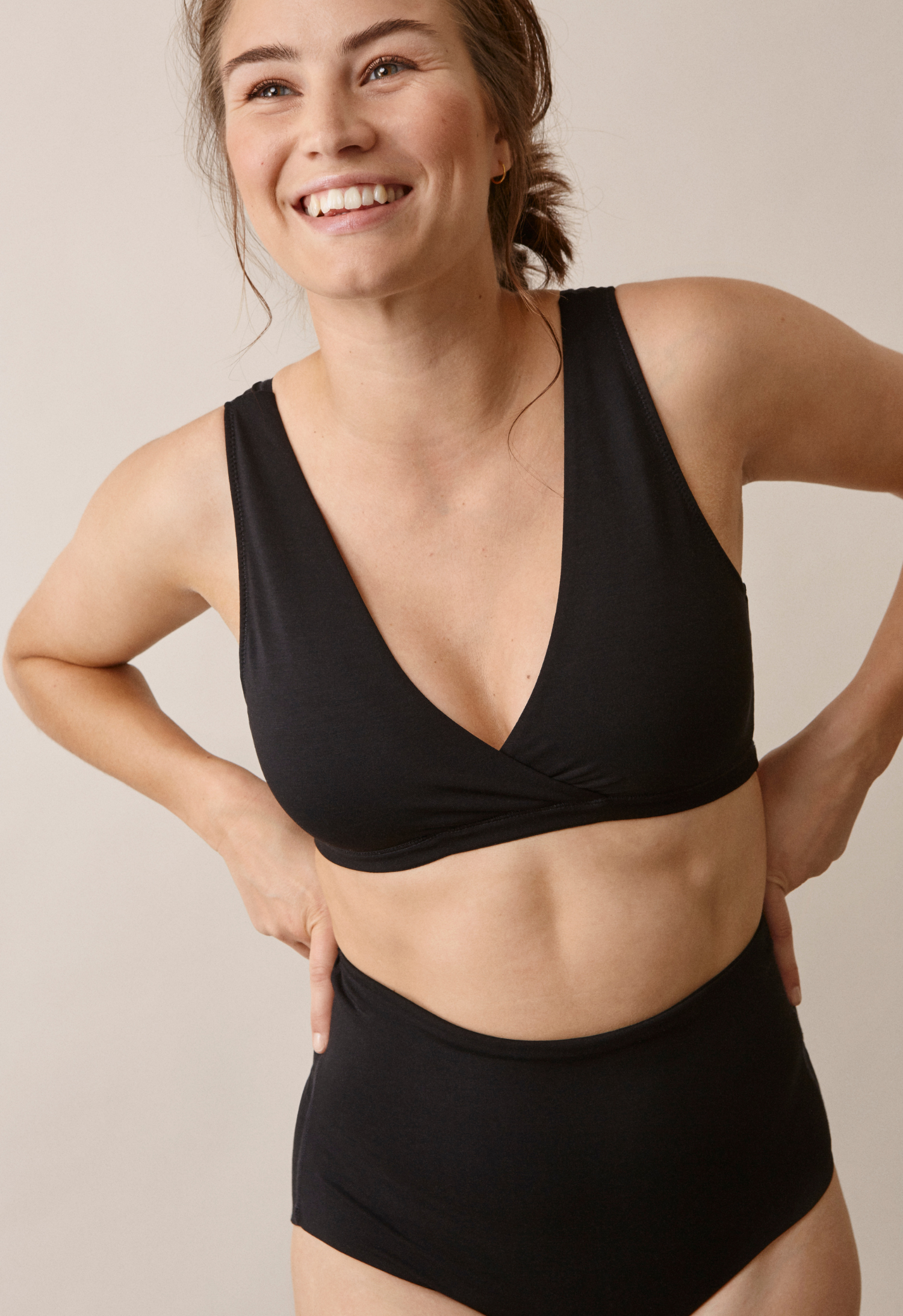 Mjuk amningsbh - Svart