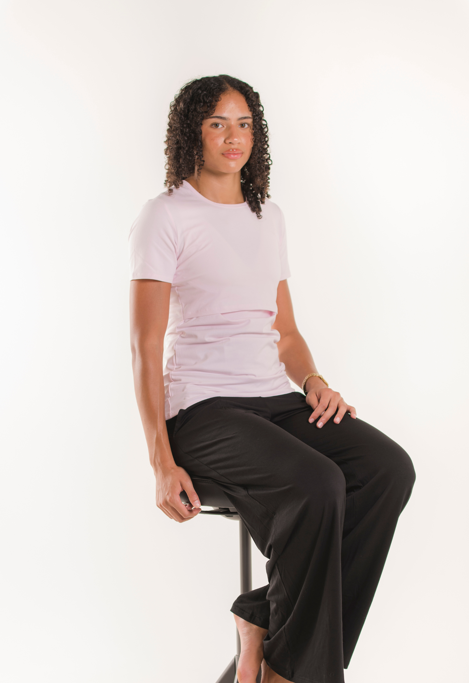 Amningstopp med kort ärm Essential - Pastel Pink