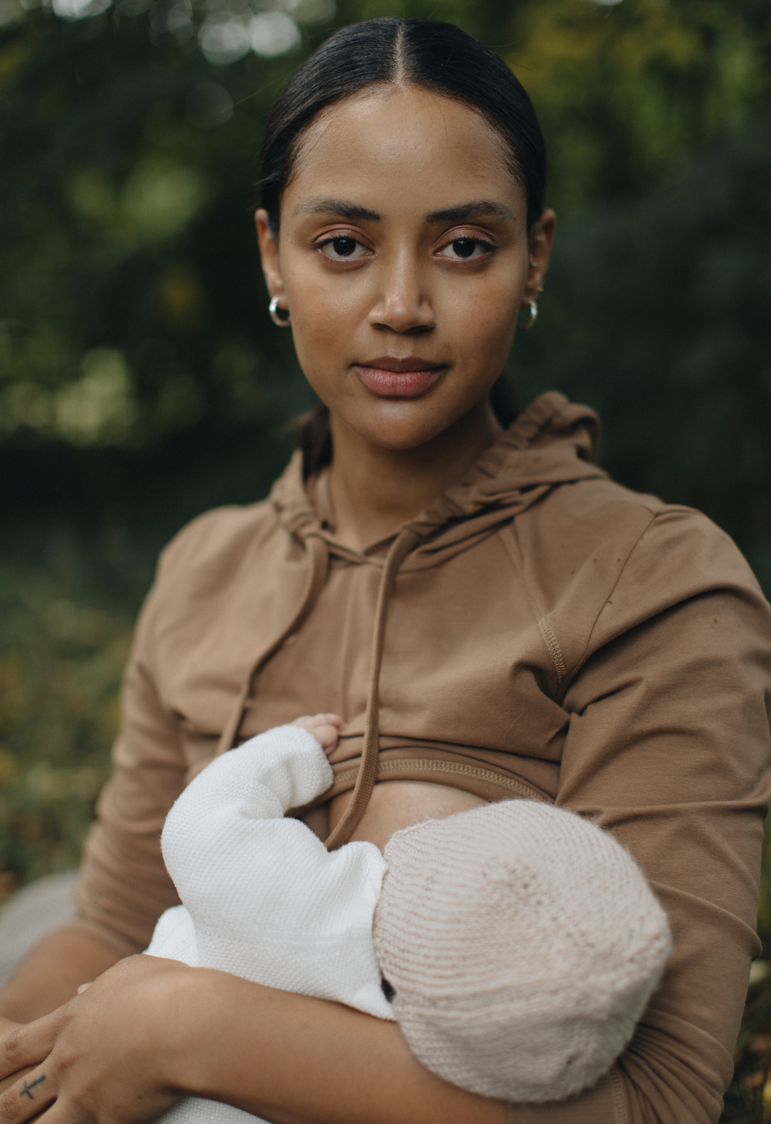 Hoodie med fleecefunktion - Hazelnut